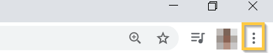 Chrome - 3 dot settings icon