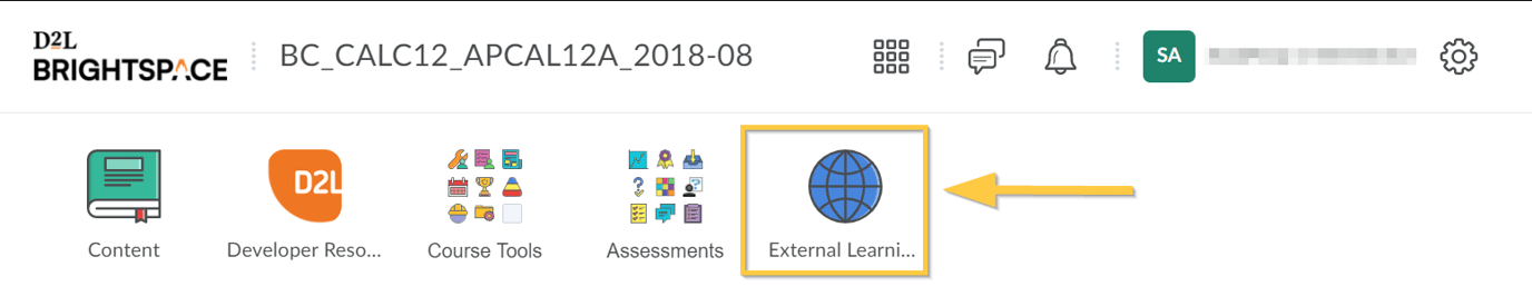 How to access an LTI Link in D2L - Brightspace