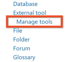 Manage tools
