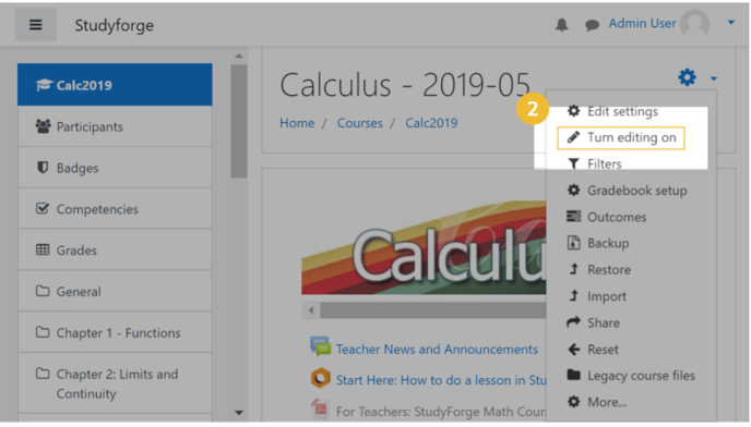 Turn Editing On - Moodle-2